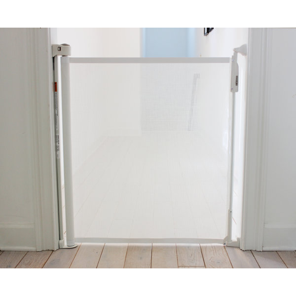 Tucker Murphy™ Pet Deleon Retractable Adjustable Wall Mounted Pet Gate